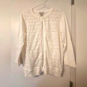 Loft‎ Outlet White Lace Women's Cardigan